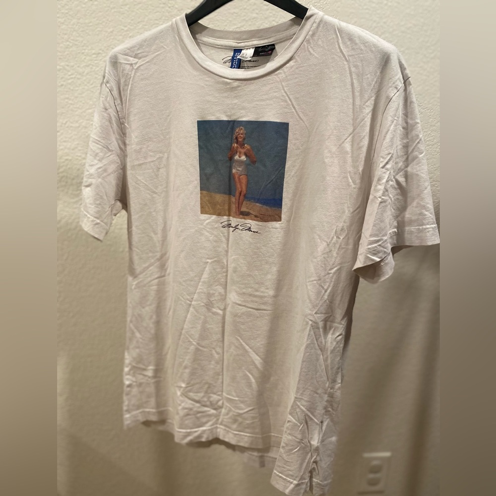 H&M Marilyn Monroe T-Shirt, Wht/Blu, M